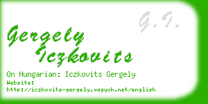 gergely iczkovits business card